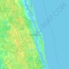 Saint Augustineの地形図、標高、地勢