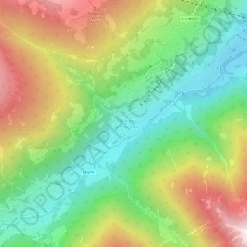 St. Nikolausの地形図、標高、地勢