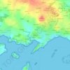 Rosclédanの地形図、標高、地勢