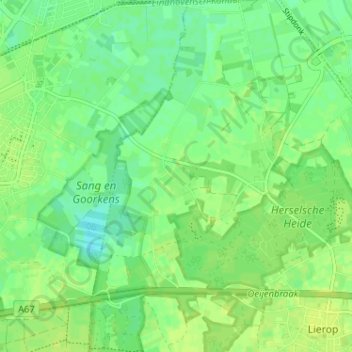 Winkelstraatの地形図、標高、地勢