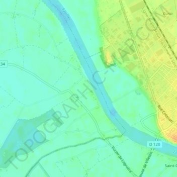 Dadesの地形図、標高、地勢