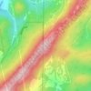 Hoye-Crestの地形図、標高、地勢