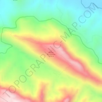 Morro do Cafundóの地形図、標高、地勢