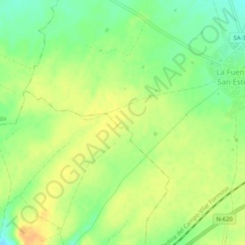 Los Barruecosの地形図、標高、地勢