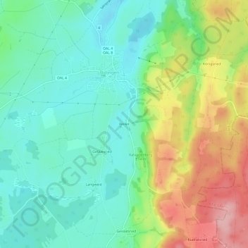 Weilerの地形図、標高、地勢