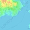 Locqueltasの地形図、標高、地勢