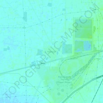 Khedarの地形図、標高、地勢