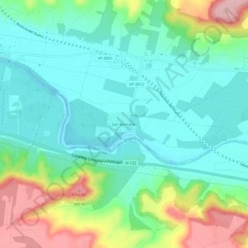 San Bernardoの地形図、標高、地勢