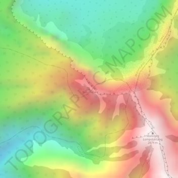 Bulu Bariaの地形図、標高、地勢