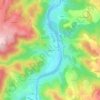 Jazindesの地形図、標高、地勢
