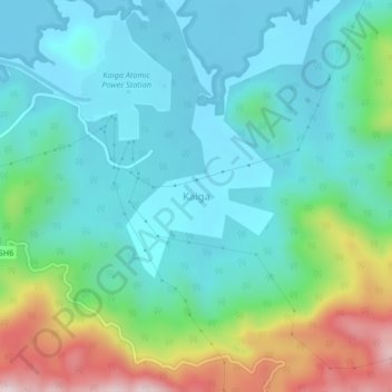 Kaigaの地形図、標高、地勢