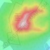 Mount Delegateの地形図、標高、地勢