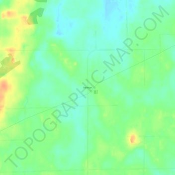 Herronの地形図、標高、地勢