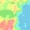 Tors Coveの地形図、標高、地勢