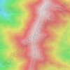 丹後山の地形図、標高、地勢