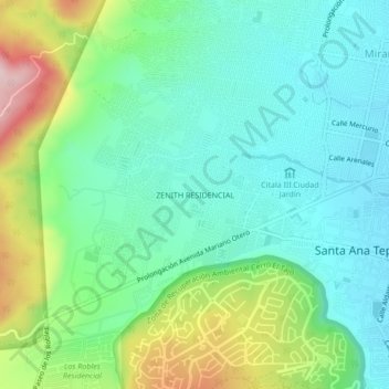 ZENITH RESIDENCIALの地形図、標高、地勢