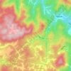 毛明の地形図、標高、地勢