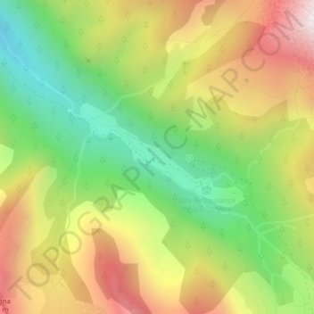 Pont de la Serreの地形図、標高、地勢
