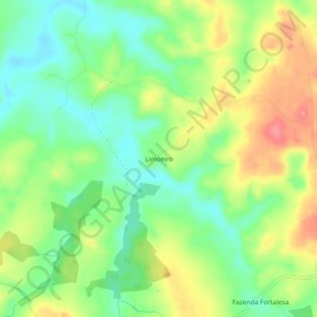 Limoeiroの地形図、標高、地勢