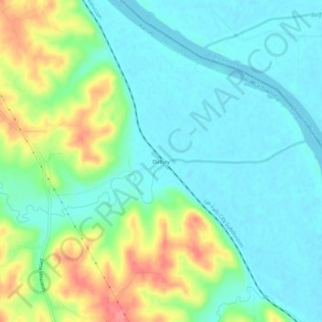 Dalbeyの地形図、標高、地勢