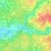 La Roseraieの地形図、標高、地勢