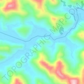 PO1の地形図、標高、地勢