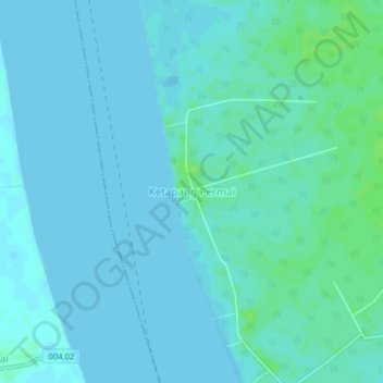 Ketapang Permaiの地形図、標高、地勢