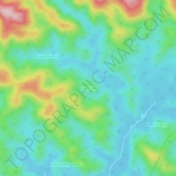 Lantikの地形図、標高、地勢