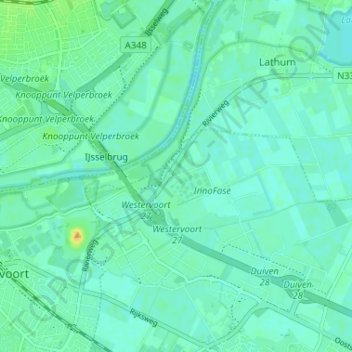 Nieuwgraafの地形図、標高、地勢