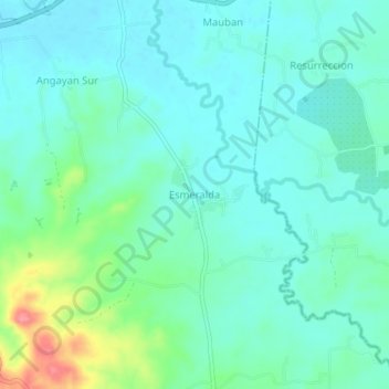 Esmeraldaの地形図、標高、地勢