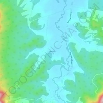 Mootaiの地形図、標高、地勢