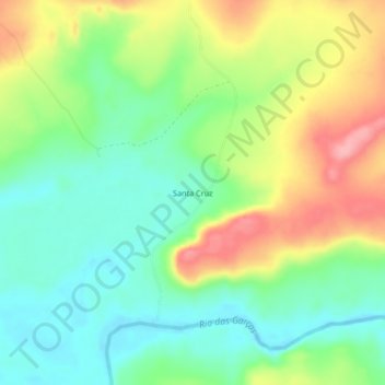 Santa Cruzの地形図、標高、地勢