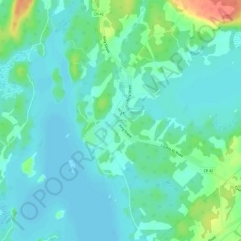Deltaの地形図、標高、地勢