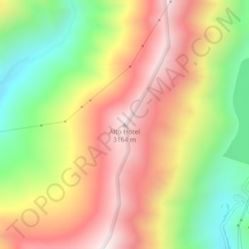Alto Hotelの地形図、標高、地勢