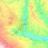 Diyarbakırの地形図、標高、地勢