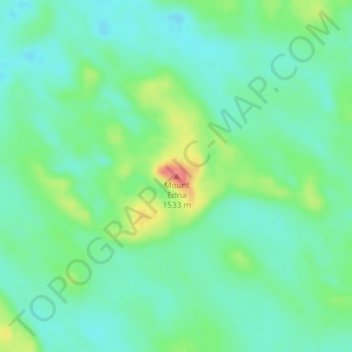 Mount Ednaの地形図、標高、地勢
