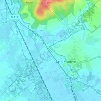 Ferme des Deux Lionsの地形図、標高、地勢