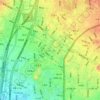 臺中七期の地形図、標高、地勢