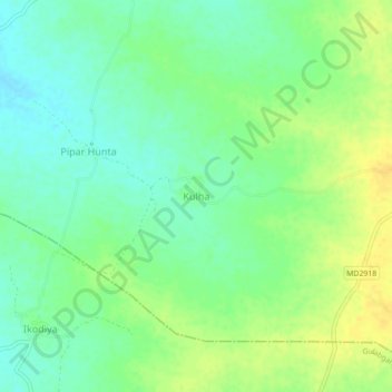 Kulhaの地形図、標高、地勢