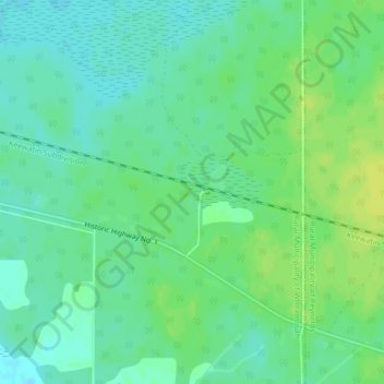 Darwinの地形図、標高、地勢