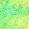 Carringtonの地形図、標高、地勢