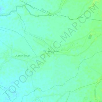 Pinanggaanの地形図、標高、地勢