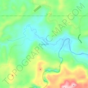 Kasapa Iの地形図、標高、地勢