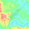 Santa María Tzejáの地形図、標高、地勢