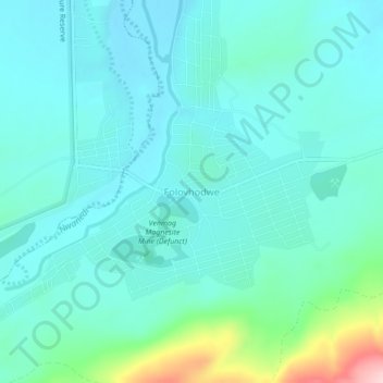 Folovhodweの地形図、標高、地勢