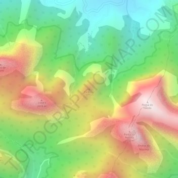 Palmitalの地形図、標高、地勢