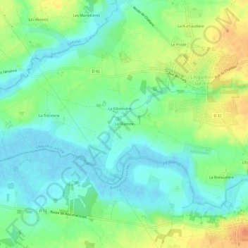 La Filatoireの地形図、標高、地勢