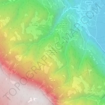 Obersirmianの地形図、標高、地勢
