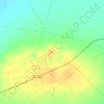 Vavの地形図、標高、地勢
