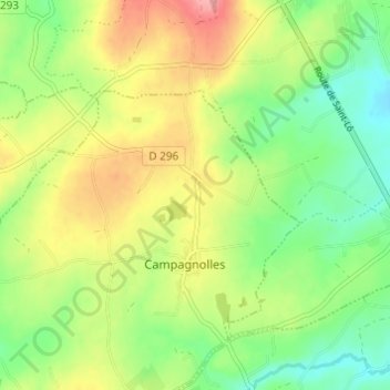 L'Aunayの地形図、標高、地勢